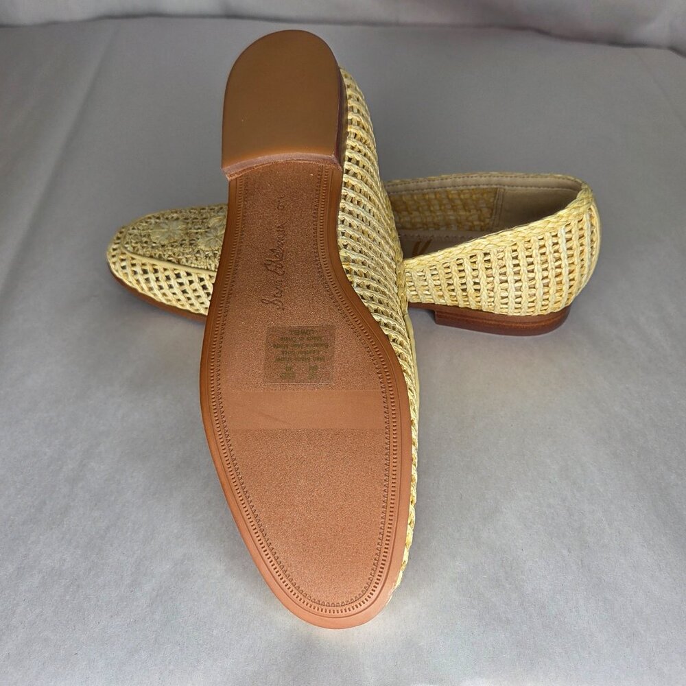 Sam Edelman Women's Lowell Natural Raffia Loafers Flats Size 9 - Picture 6 of 8